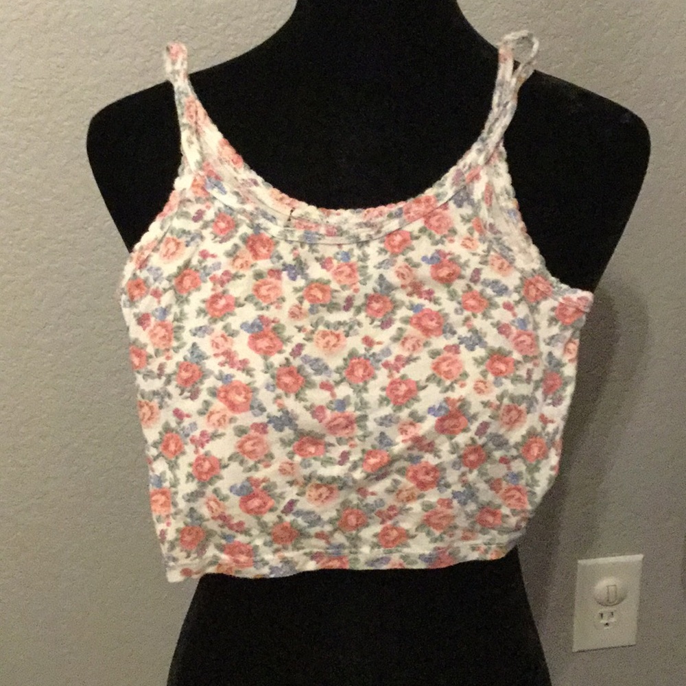 Cropped Floral Tank Top